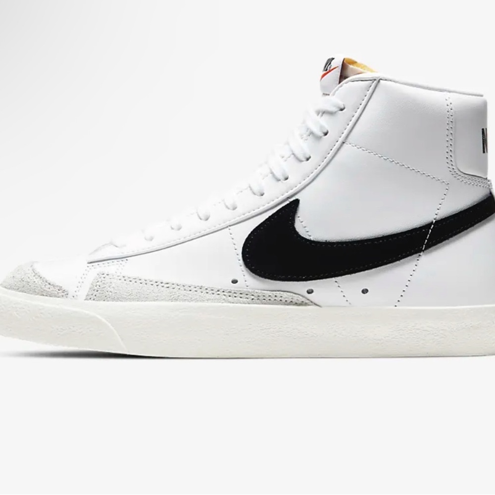 Nike White and Black High-Top Sneakers